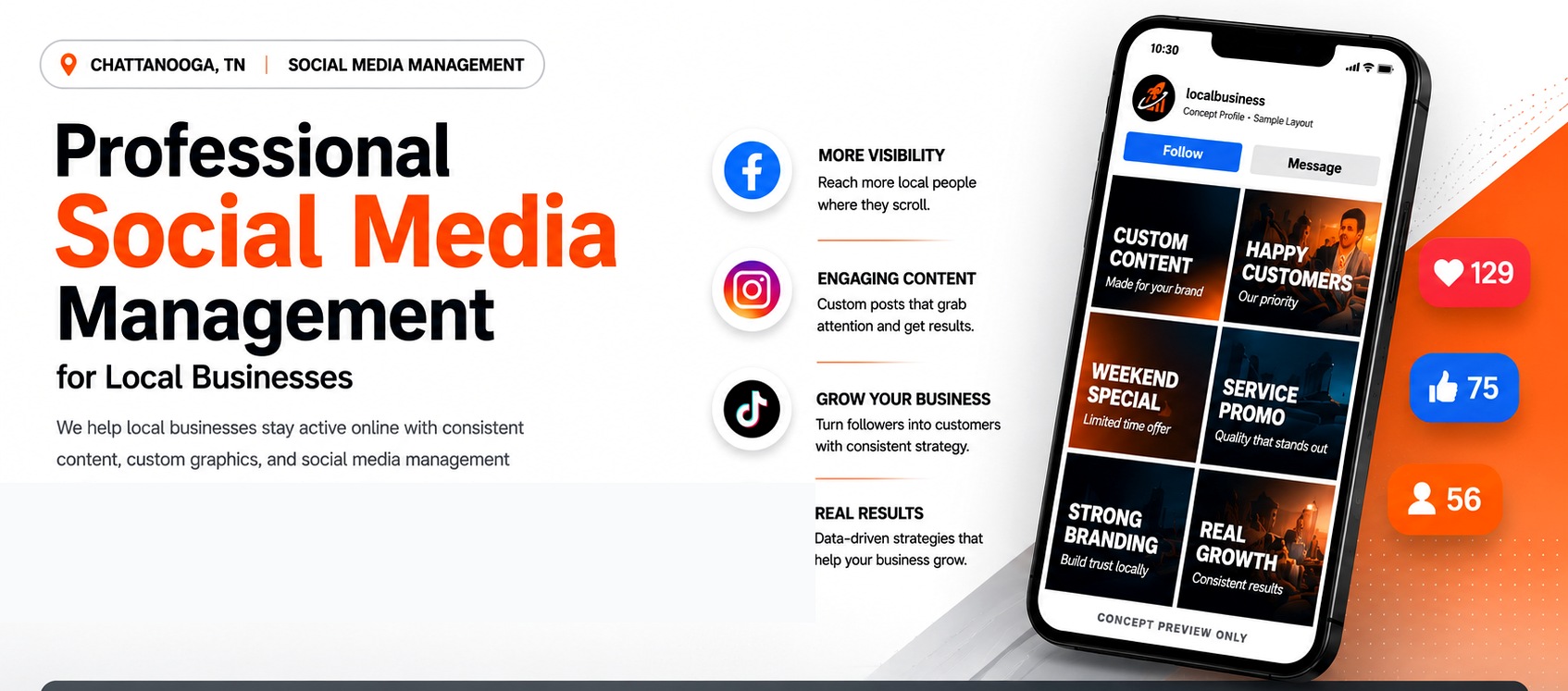 Professional social media management for local businesses by Ryotek Media Solutions